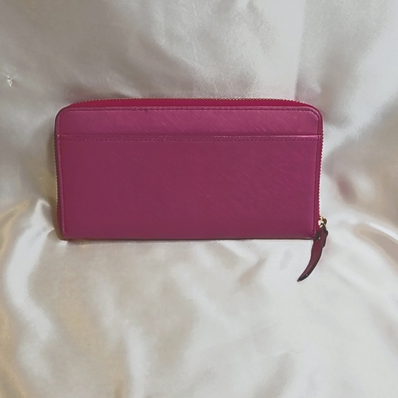 Kate Spade Zippered Clutch Wallet and Coin Fuschia - Picture 2 of 8